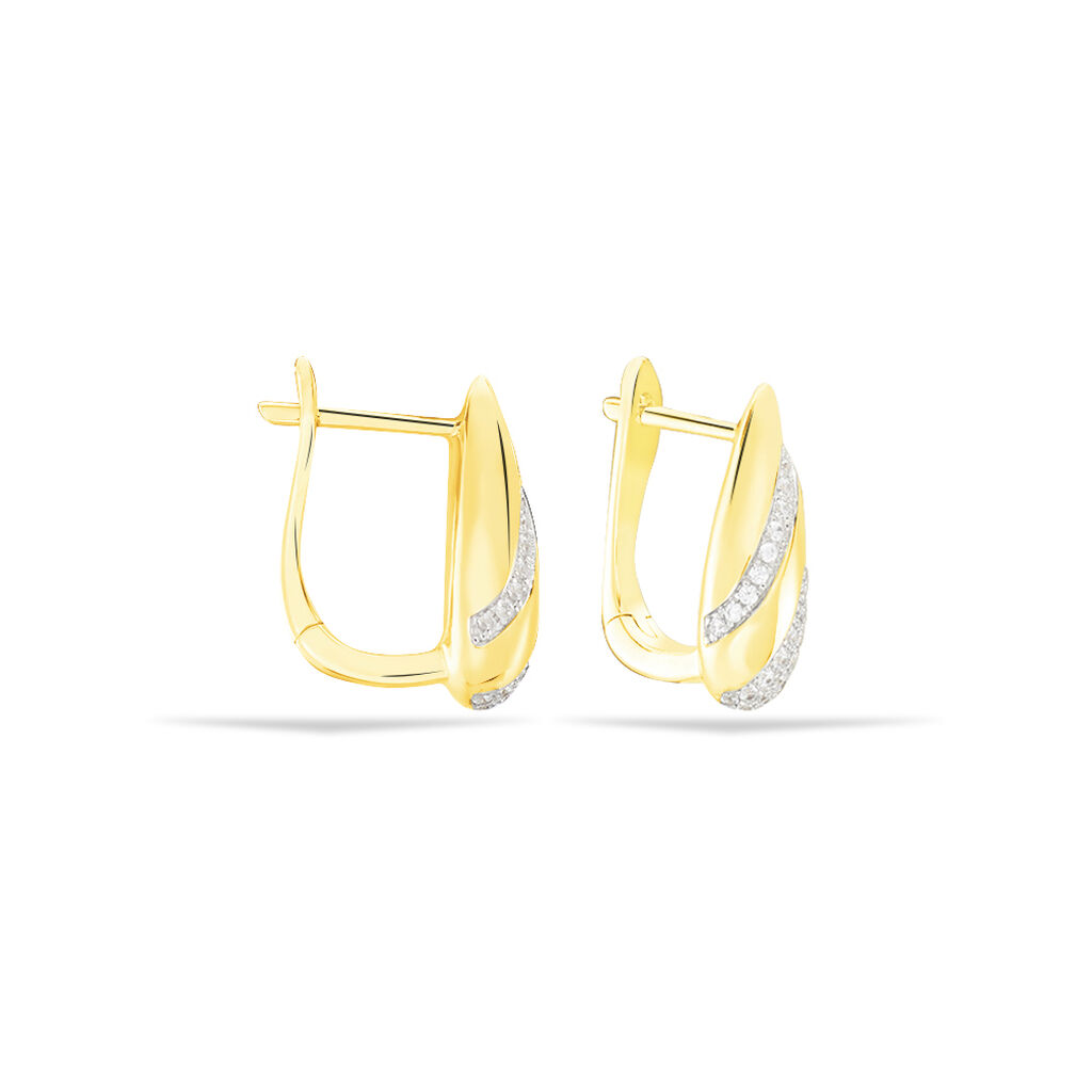 Damen Creolen Gold 375 Zirkonia - Creolen Damen | OROVIVO