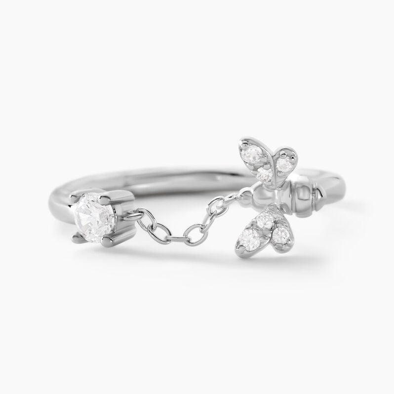Bague Bee Good Argent Weiss Oxyde De Zirconium - Spannringe Damen | OROVIVO