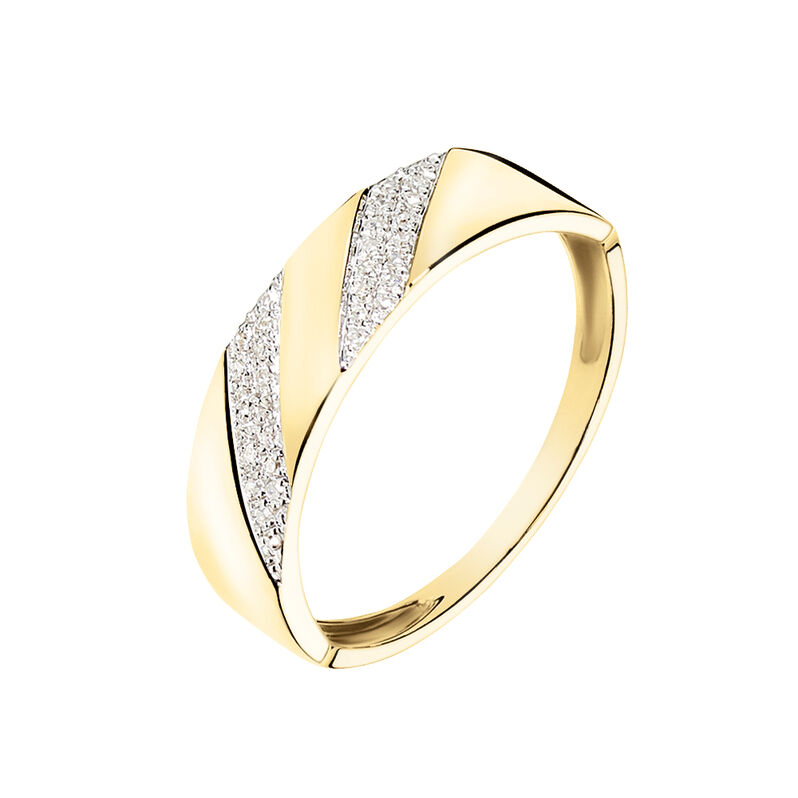 Anello Fascia Sophia Oro Giallo Diamante - Spannringe Damen | OROVIVO