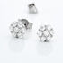 JAMILA Damen Ohrstecker Silber 925 Zirkonia Wei&szlig; Blume
