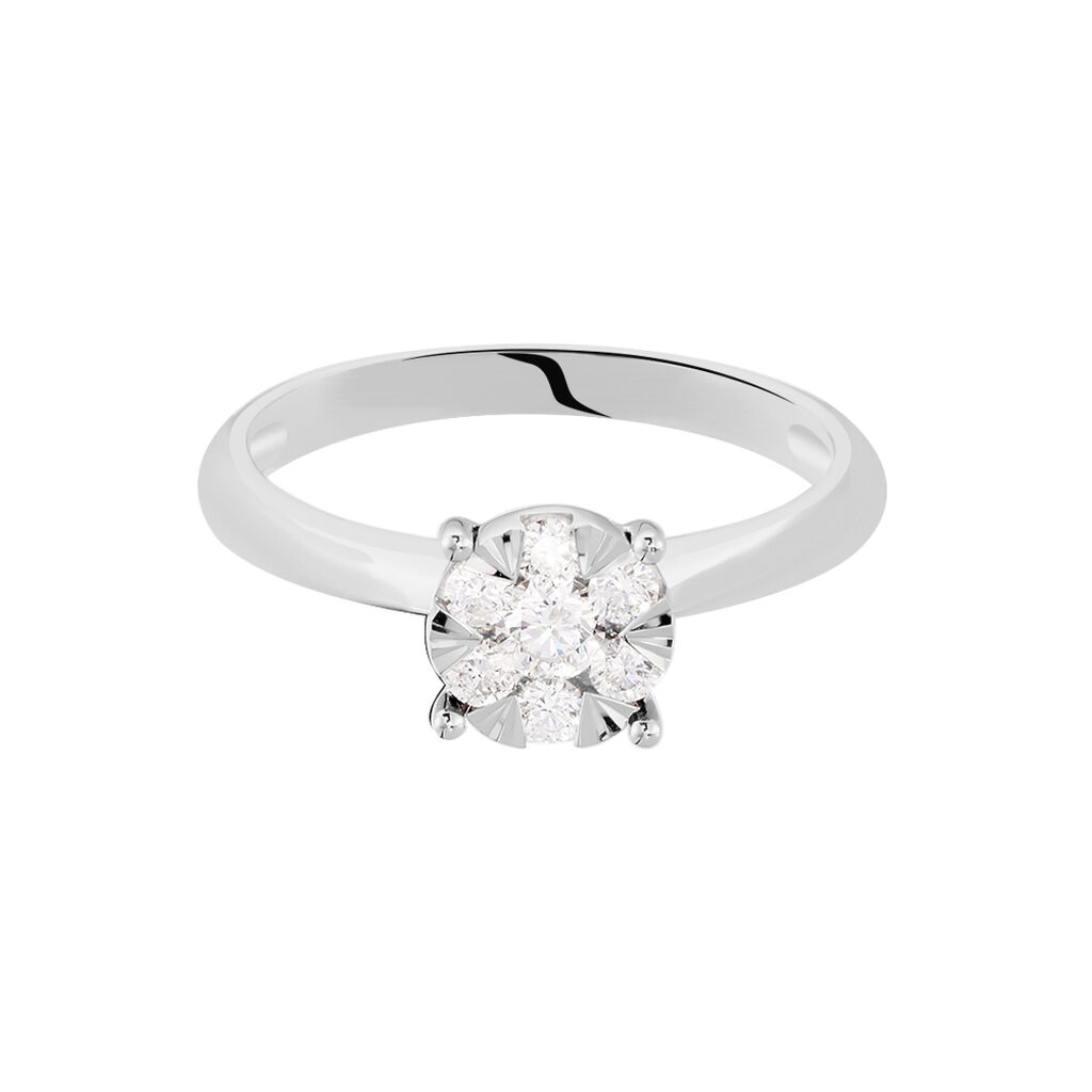 Bague Solitaire Dream Or Blanc Diamant - Spannringe Damen | OROVIVO