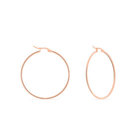 Damen Creolen Edelstahl Rosé Vergoldet 50mm - Creolen Damen | OROVIVO