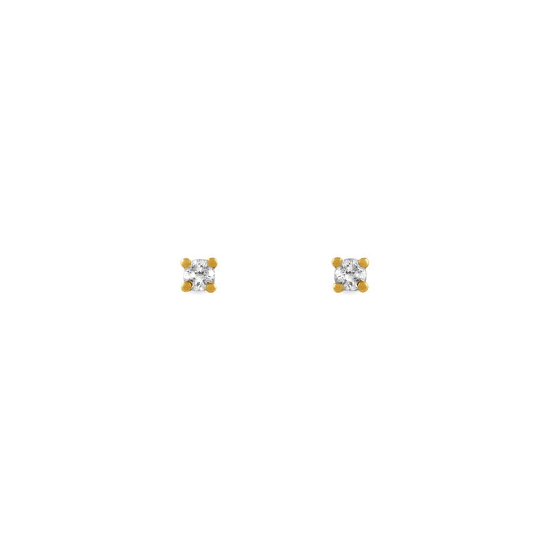 Boucles D'oreilles Puces Clavie Or Jaune Diamant - Spannringe Damen | OROVIVO