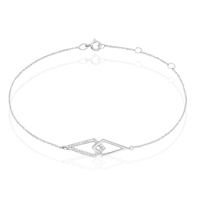 Bracelet Tamera Or Weiss Geometrique - Spannringe Damen | OROVIVO