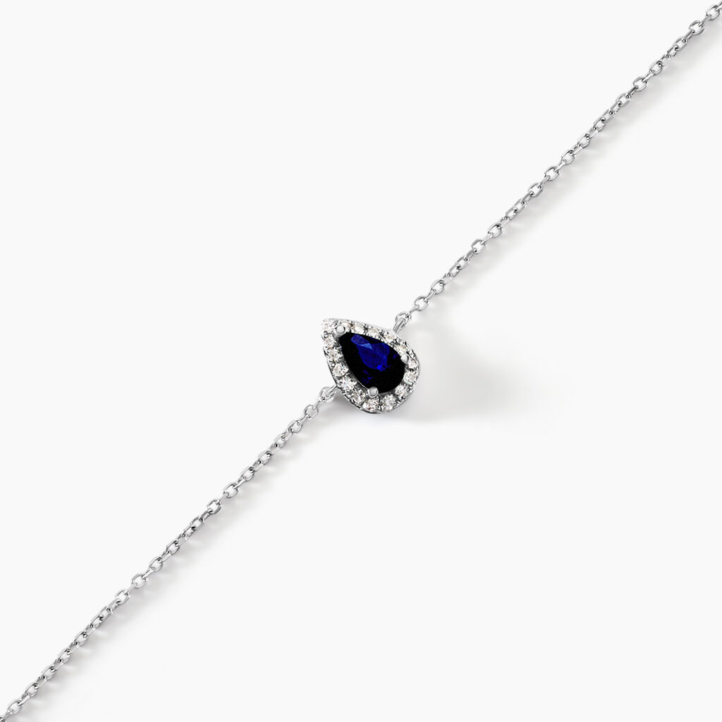 Bracelet Juliettina Or Blanc Saphir Et Diamant - Spannringe Damen | OROVIVO