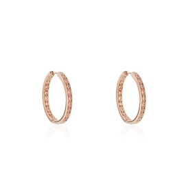 Damen Creolen Silber 925 Rosé Vergoldet Zirkonia - Creolen Damen | OROVIVO
