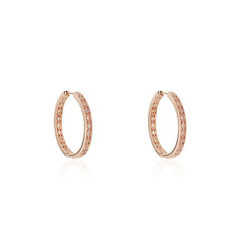 Damen Creolen Silber 925 Rosé Vergoldet Zirkonia - Creolen Damen | OROVIVO