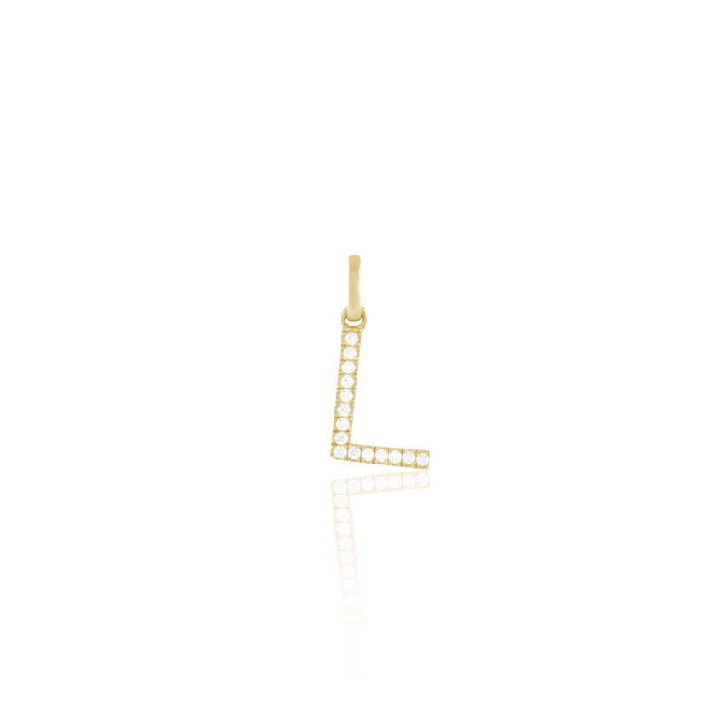 Anhänger Gold 375 Zirkonia Buchstabe L - Schmuckanhänger Familie | OROVIVO