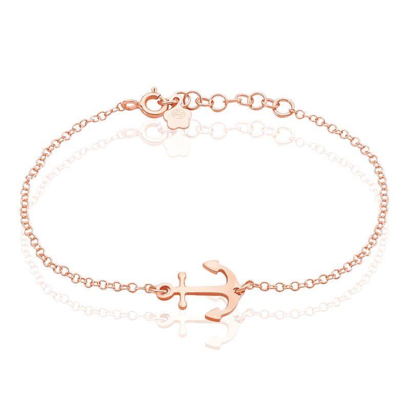 SACHA Damen Armband Silber rosevergoldet 925 Anker - Armb&auml;nder mit Anh&auml;nger Damen | OROVIVO