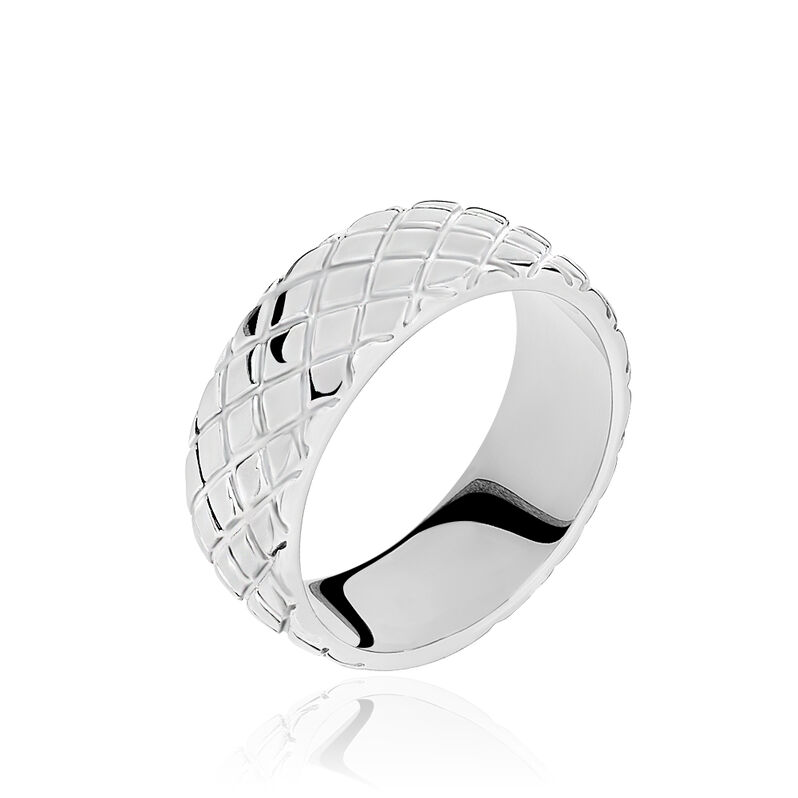 Bague Amayelle Acier Blanc - Spannringe Herren | OROVIVO