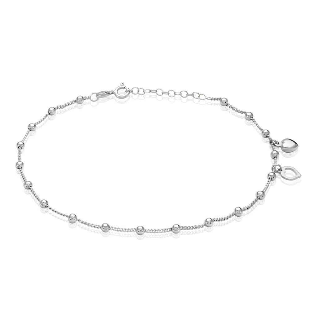 MINIA Damen Fußkette Silber 925 Ball, Fußkette ohne Stein