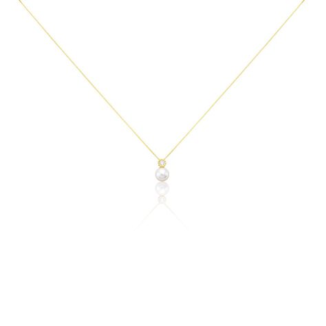 Damen Halskette Gold 375 Zuchtperle Zirkonia Harmony - Halsketten Damen | OROVIVO