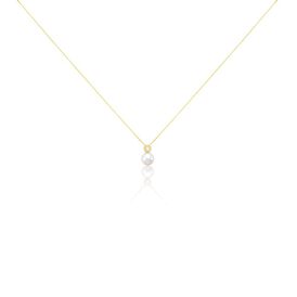 Damen Halskette Gold 375 Zuchtperle Zirkonia Harmony - Ketten mit Anhänger Damen | OROVIVO