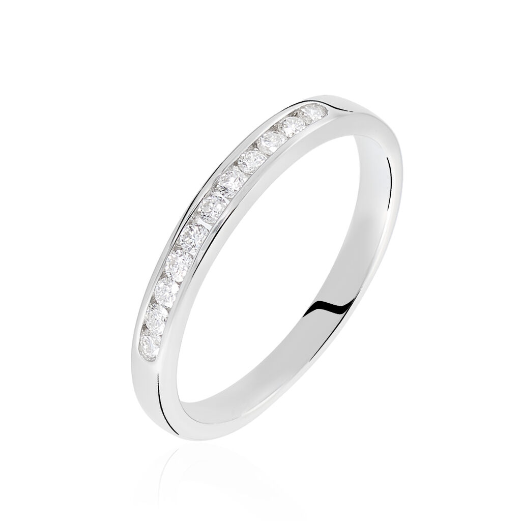 Damen Ring Weißgold 375 Diamant 0,17ct Memo Jata  - Eheringe mit Stein Damen | OROVIVO