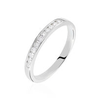 Damen Ring Weißgold 375 Diamant 0,17ct Memo Jata 