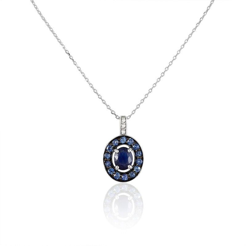 Collier Leona Or Blanc Saphir Diamant - Spannringe Damen | OROVIVO