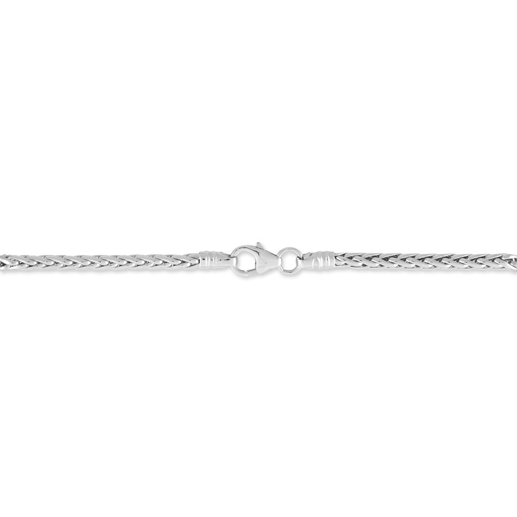 Bracelet Jany Maille Palmier Or Blanc - Spannringe Damen | OROVIVO