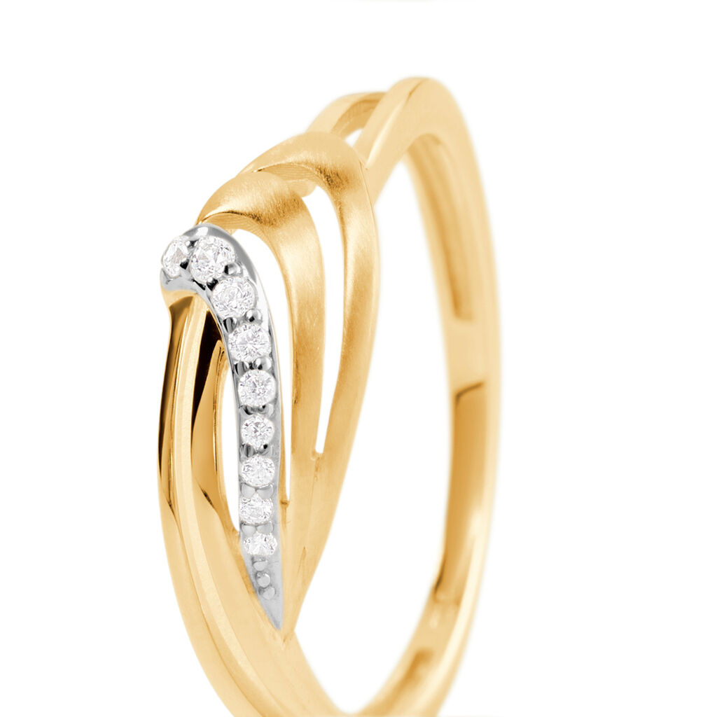 NATALI Damen Ring Gold 333 (8 Karat) Andere Steine Wei&szlig;