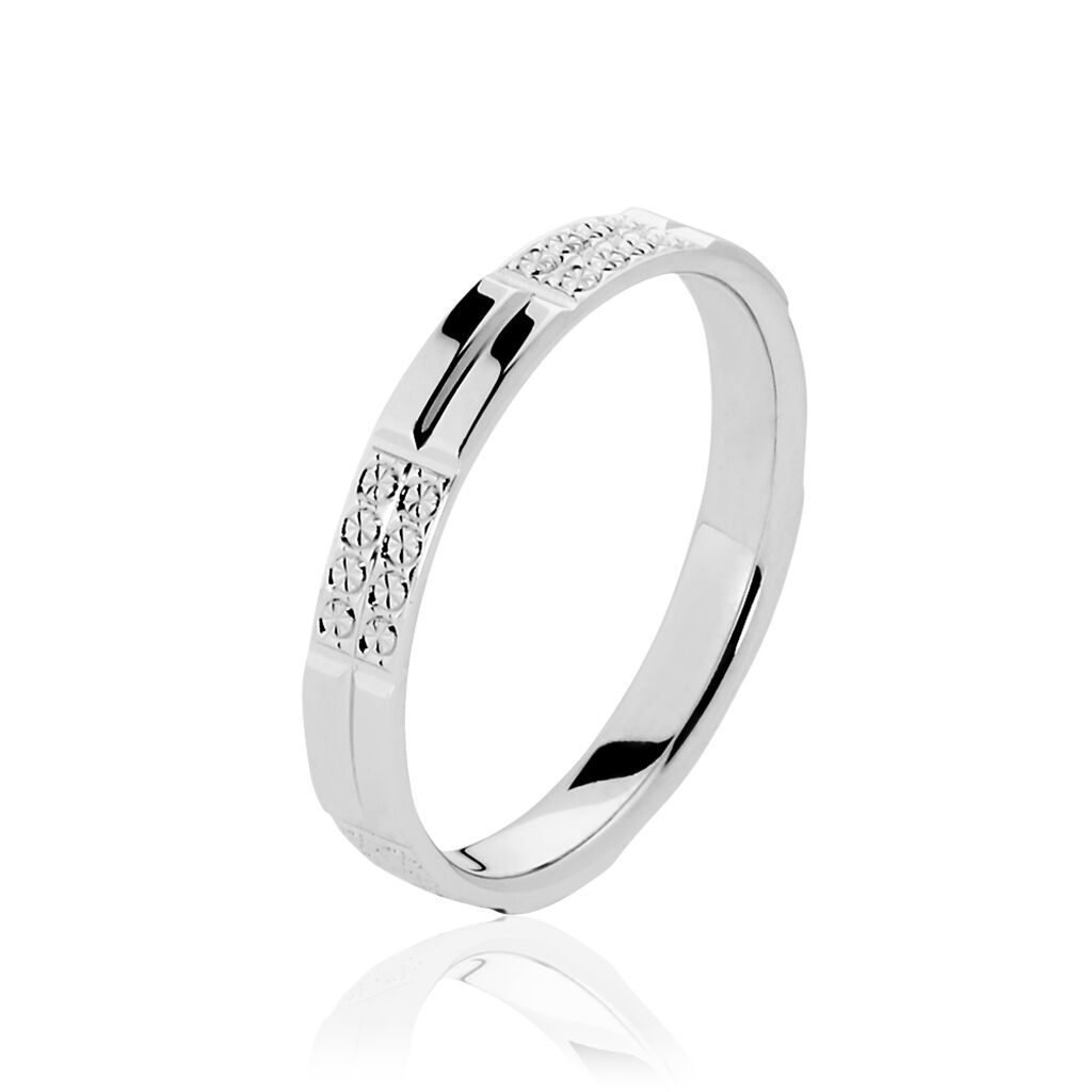 Alliance Frieda Ruban Plat Or Blanc - Spannringe Familie | OROVIVO