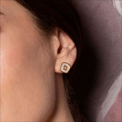 Damen Ohrstecker Silber 925 Vergoldet Raute - Ohrstecker Damen | OROVIVO