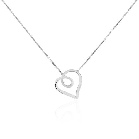Damen Halskette Silber 925 rhodiniert Herz - Halsketten Damen | OROVIVO