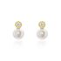 HARMONY Damen Ohrstecker Gold 375 (9 Karat) Zuchtperle Wei&szlig;