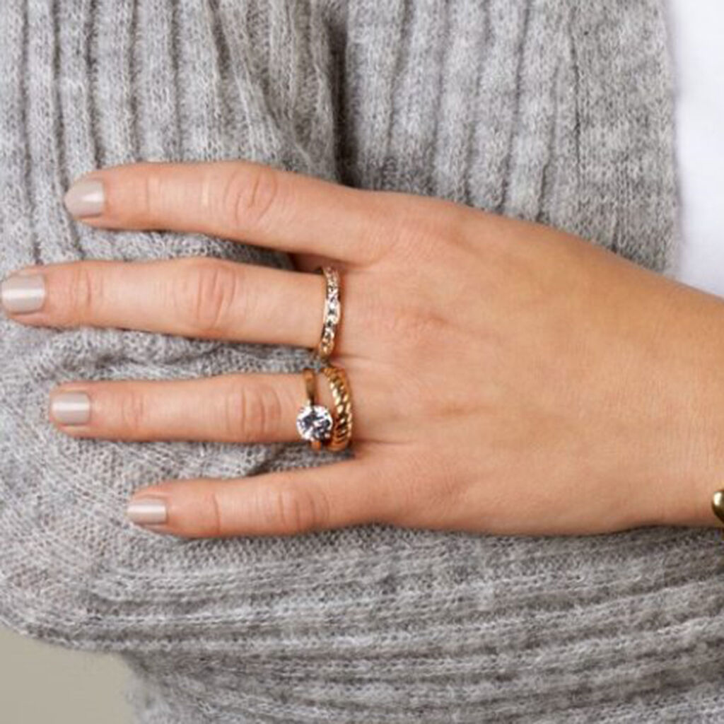 Damen Ring Vergoldet Zirkonia Mascha  - Ringe mit Stein Damen | OROVIVO