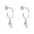 SINKA Damen Creolen Silber 925 Andere Steine Blau 2,4 ct