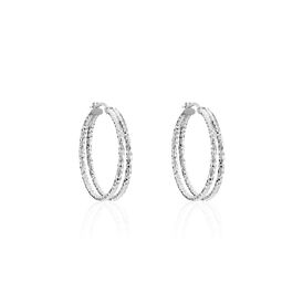Damen Creolen Silber 925 rhodiniert - Creolen  | OROVIVO