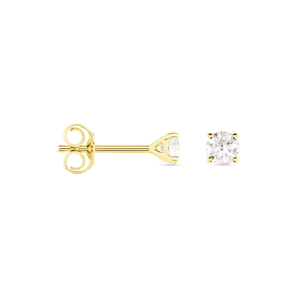 VICTORIA Damen Ohrstecker Gold 585 (14 Karat) Diamant Wei&szlig; 0,26 ct