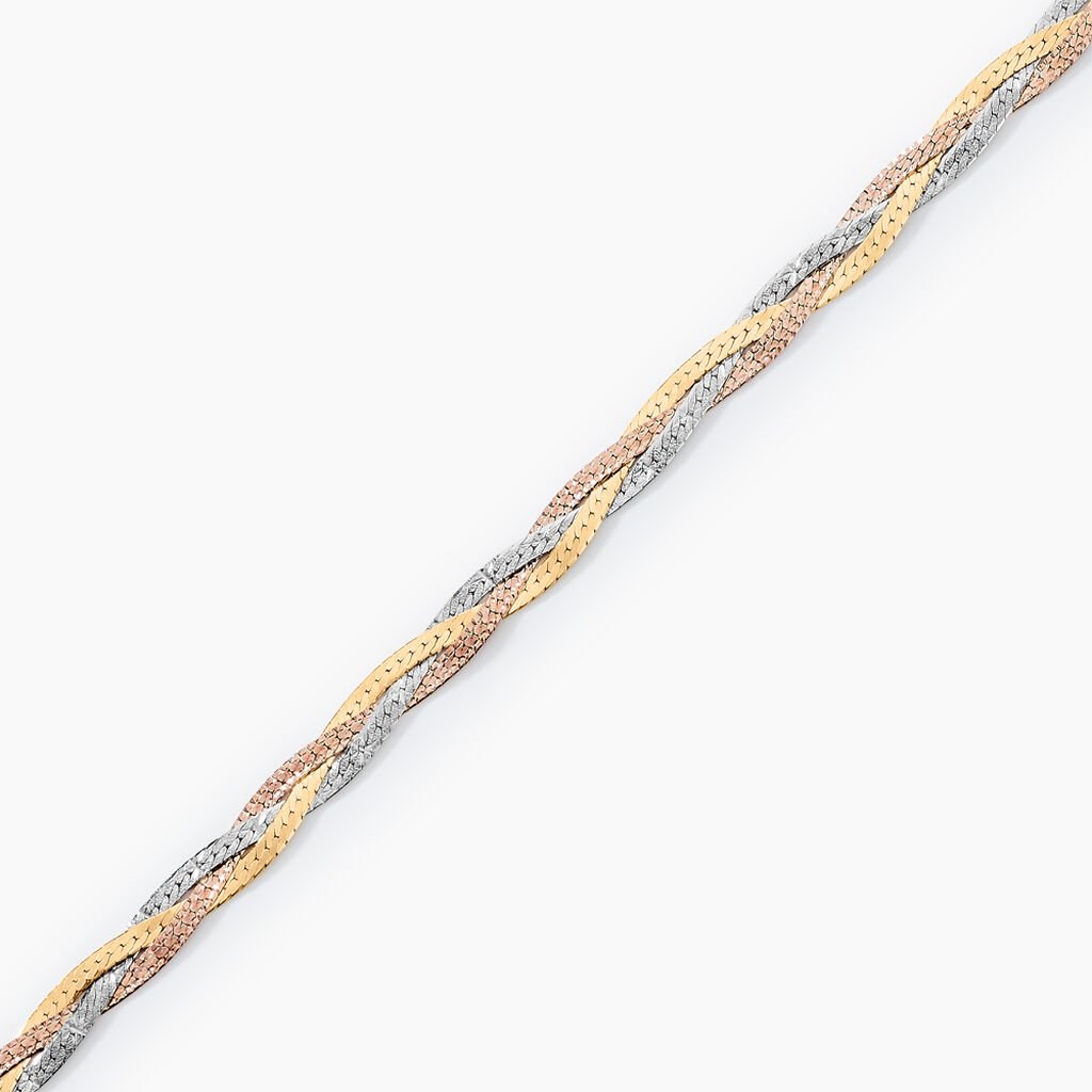 Bracelet Jasmin Tresse Or Tricolore - Spannringe Damen | OROVIVO