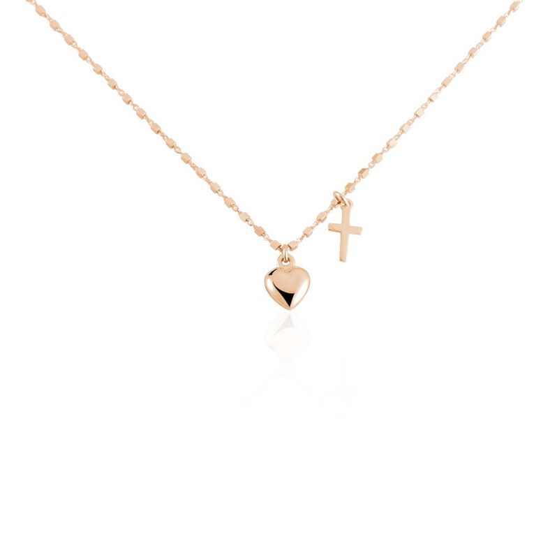 Damen Halskette Silber 925 Rosé Vergoldet Herz - Halsketten Damen | OROVIVO