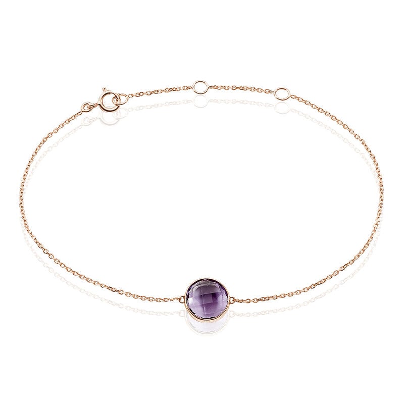 Bracelet Or Rose Amethyste - Spannringe Damen | OROVIVO