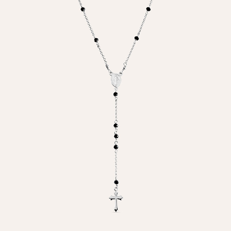 Collana Rosario Silver Soul Argento Rodiato Cristallo - Spannringe Damen | OROVIVO
