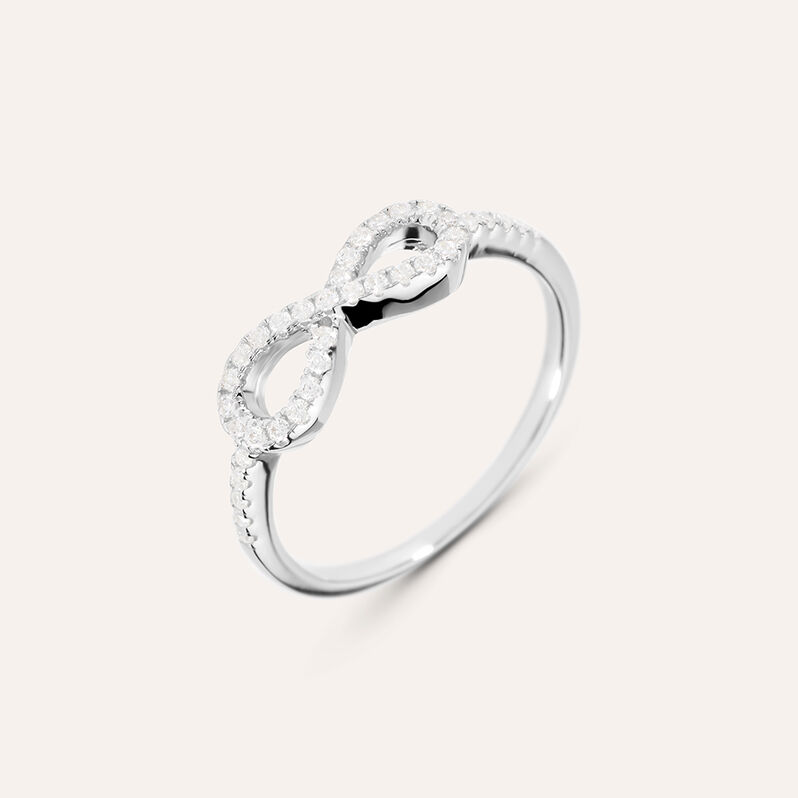 Anello Fantasia Silver Moments Argento Rodiato Cubic Zirconia - Spannringe Damen | OROVIVO