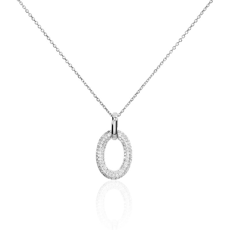 Collier Or Blanc Oxyde De Zirconium - Spannringe Damen | OROVIVO