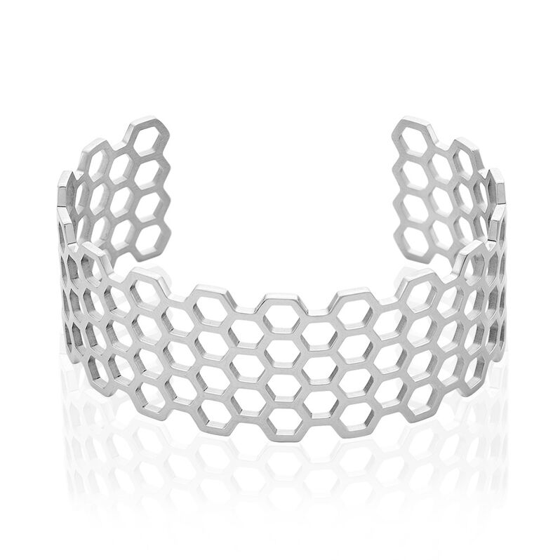 Bracelet Manchette Ouvert Acier Weiss Buglose - Spannringe Damen | OROVIVO