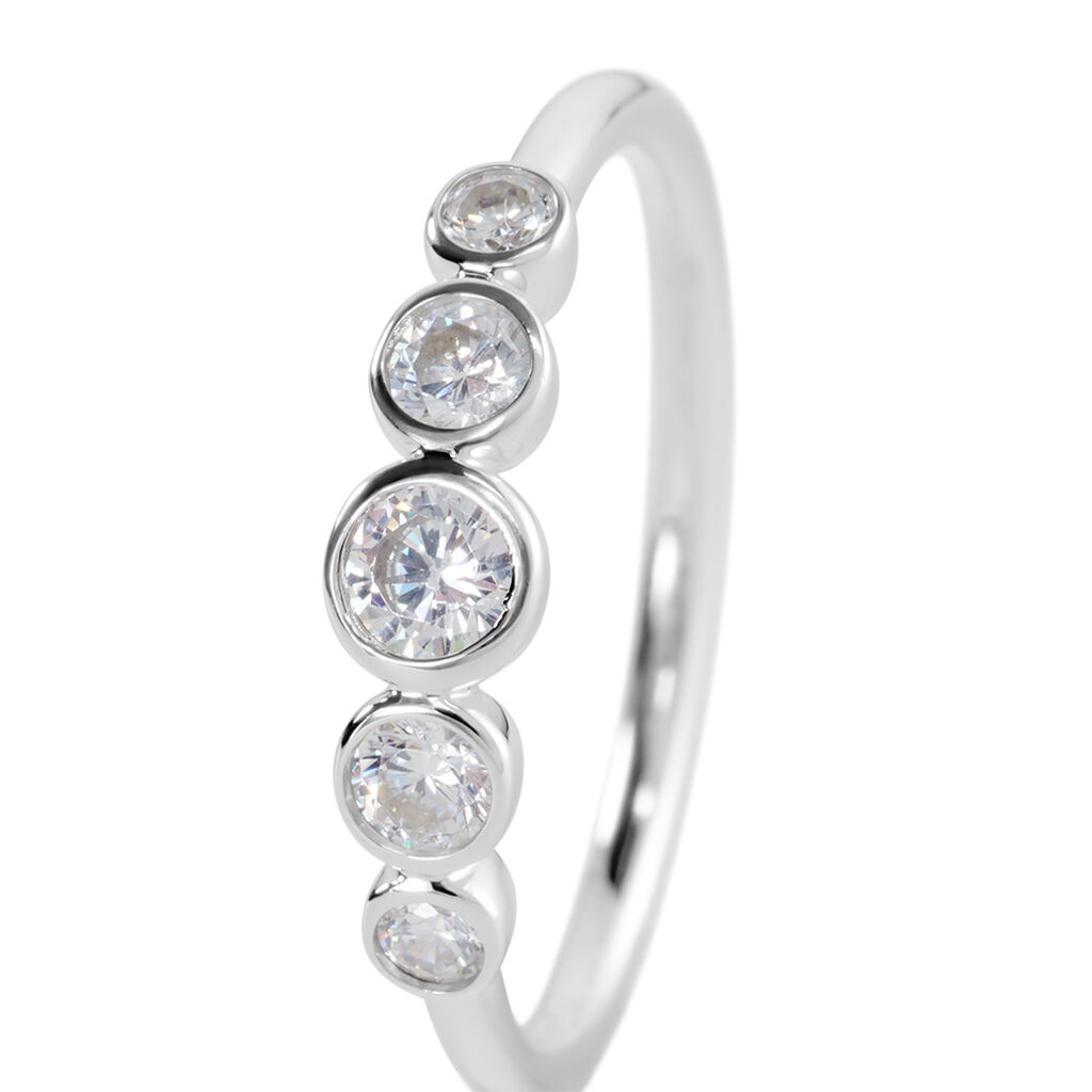 LOTTE Damen Ring Silber 925 Zirkonia Wei&szlig; 0,18 ct