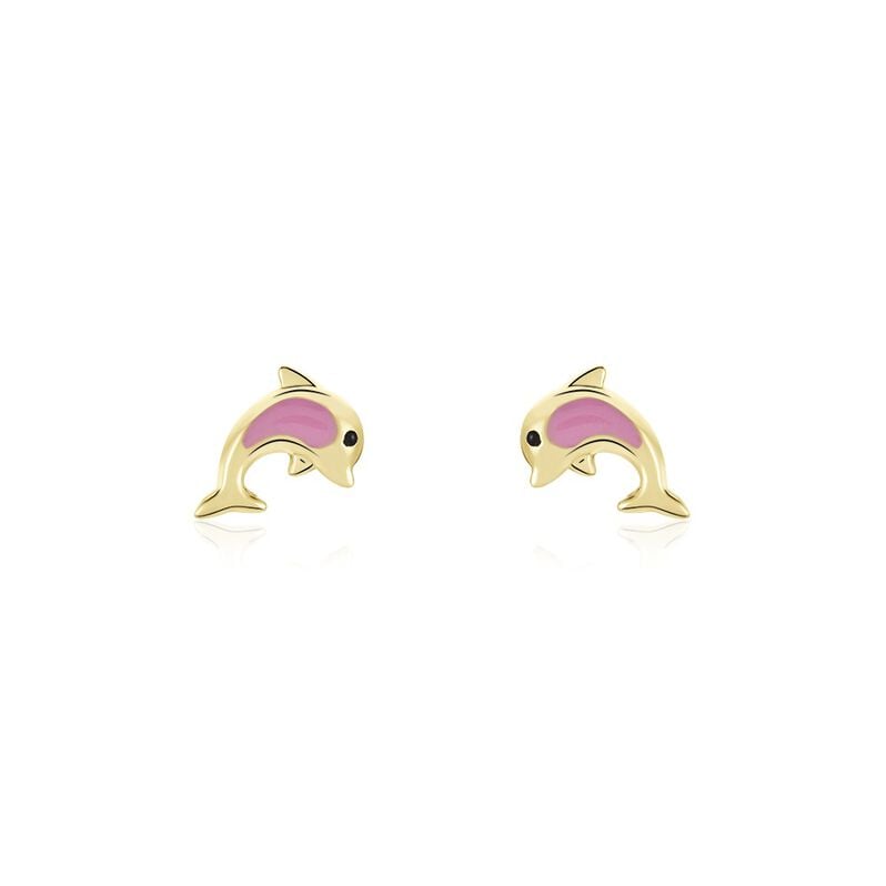 Boucles D'oreilles Puces Mael Dauphin Or Jaune - Spannringe Kinder | OROVIVO