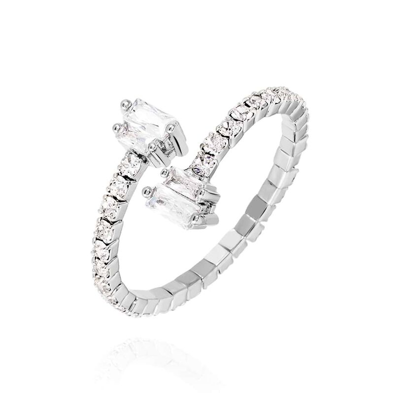 Anello in metallo dorato e strass - Spannringe Damen | OROVIVO