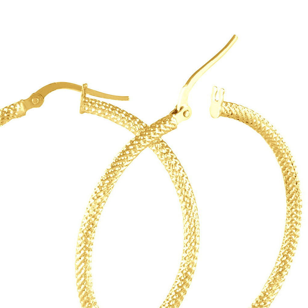 Damen Creolen Gold 375 Diamantiert - Creolen Damen | OROVIVO