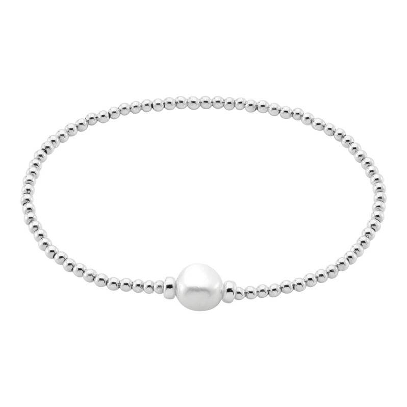 MYMY Damen Armband Silber 925 Zuchtperle Wei&szlig; - Armb&auml;nder Damen | OROVIVO