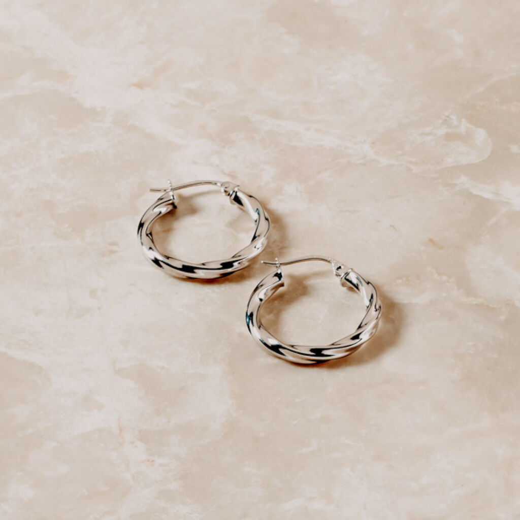 Damen Creolen Silber 925 B 0,78 mm