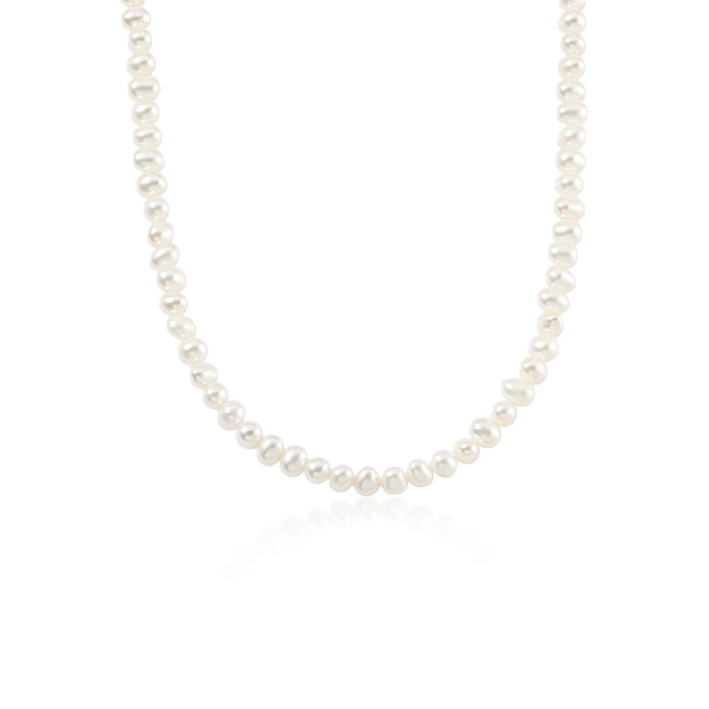 Damen Kette Silber 925 Rund Weiß Leony 4,2cm -  Damen | OROVIVO