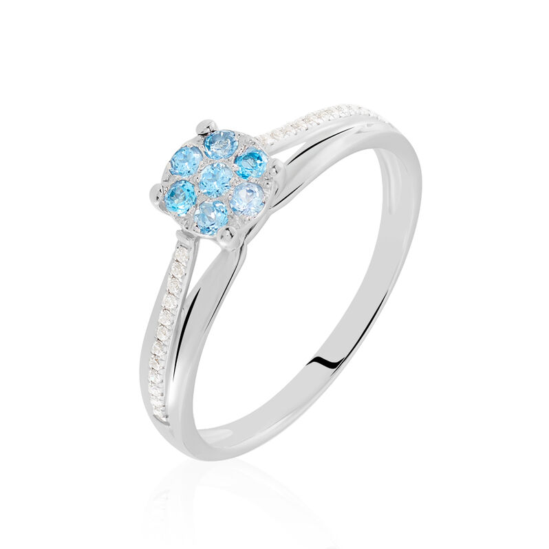 Bague Or Weiss Joudy Topaze Oxydes - Spannringe Damen | OROVIVO