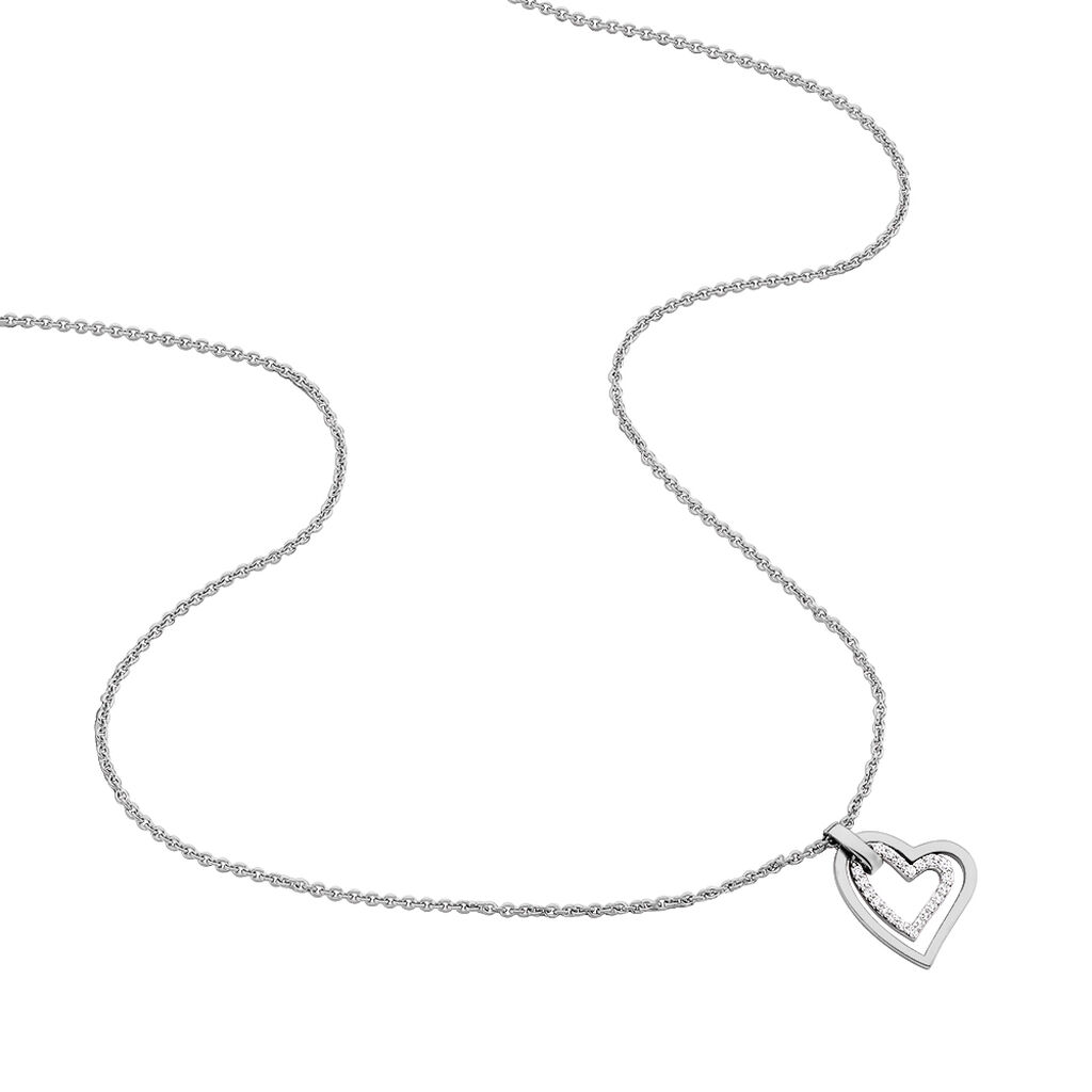 Damen Halskette Silber 925 Zirkonia Herz - Halsketten Damen | OROVIVO