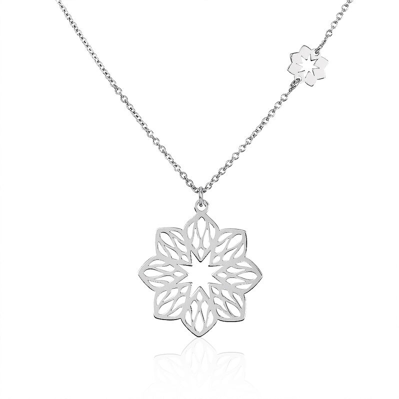 Collier Ama Argent Fleur Ajourée - Spannringe Damen | OROVIVO