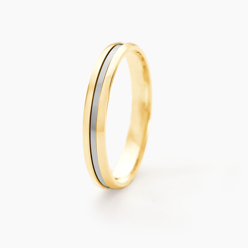 Alliance Jodelle Ruban Plat Or Bicolore - Spannringe Unisex | OROVIVO