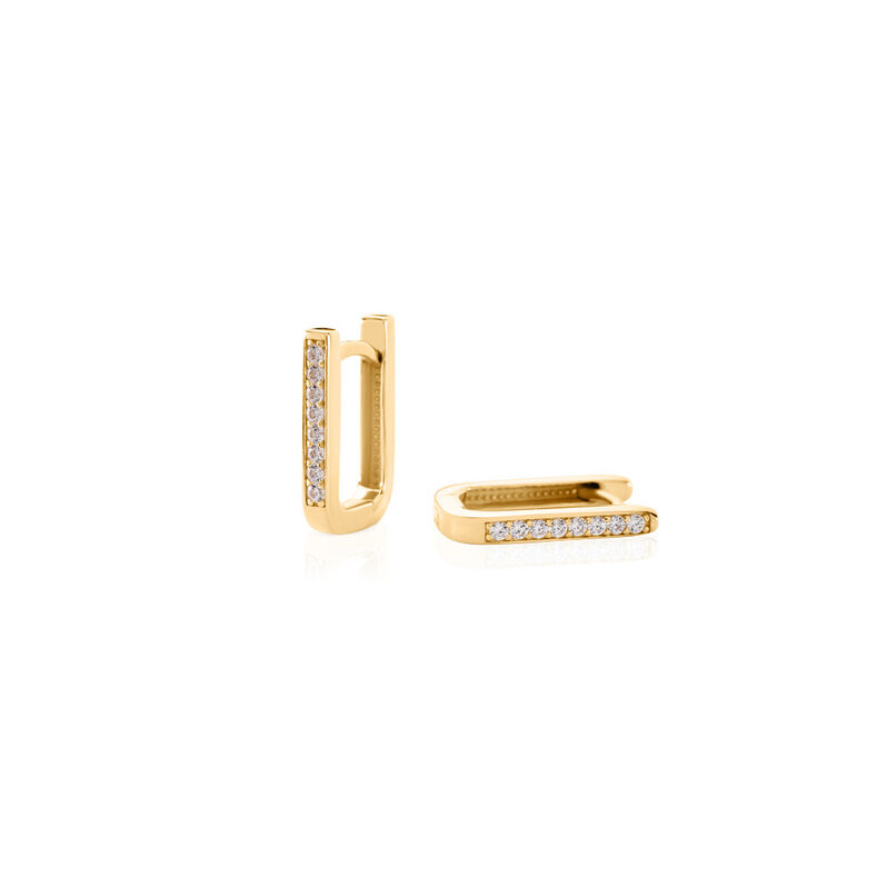 Damen Creolen Gold 375 Rund Weiß -  Damen | OROVIVO