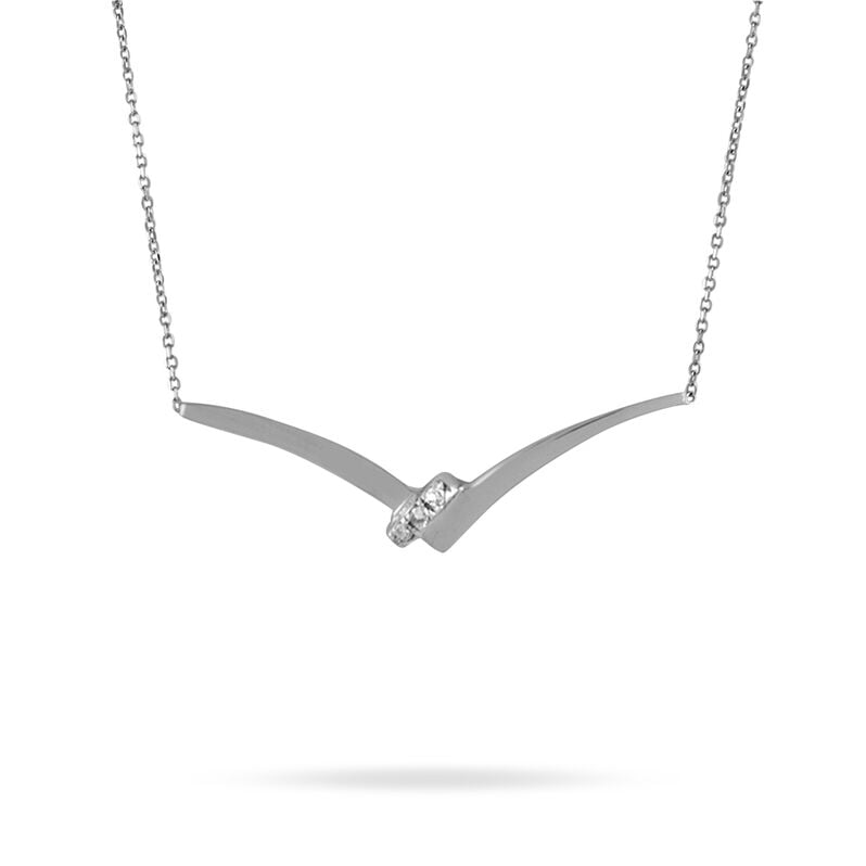 Collier Husne Or Blanc Diamant - Spannringe Damen | OROVIVO